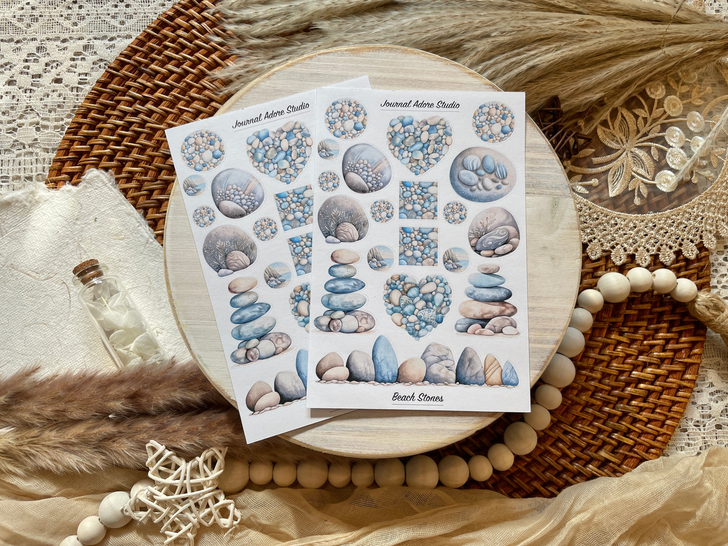 Beach Stones Sticker Sheet
