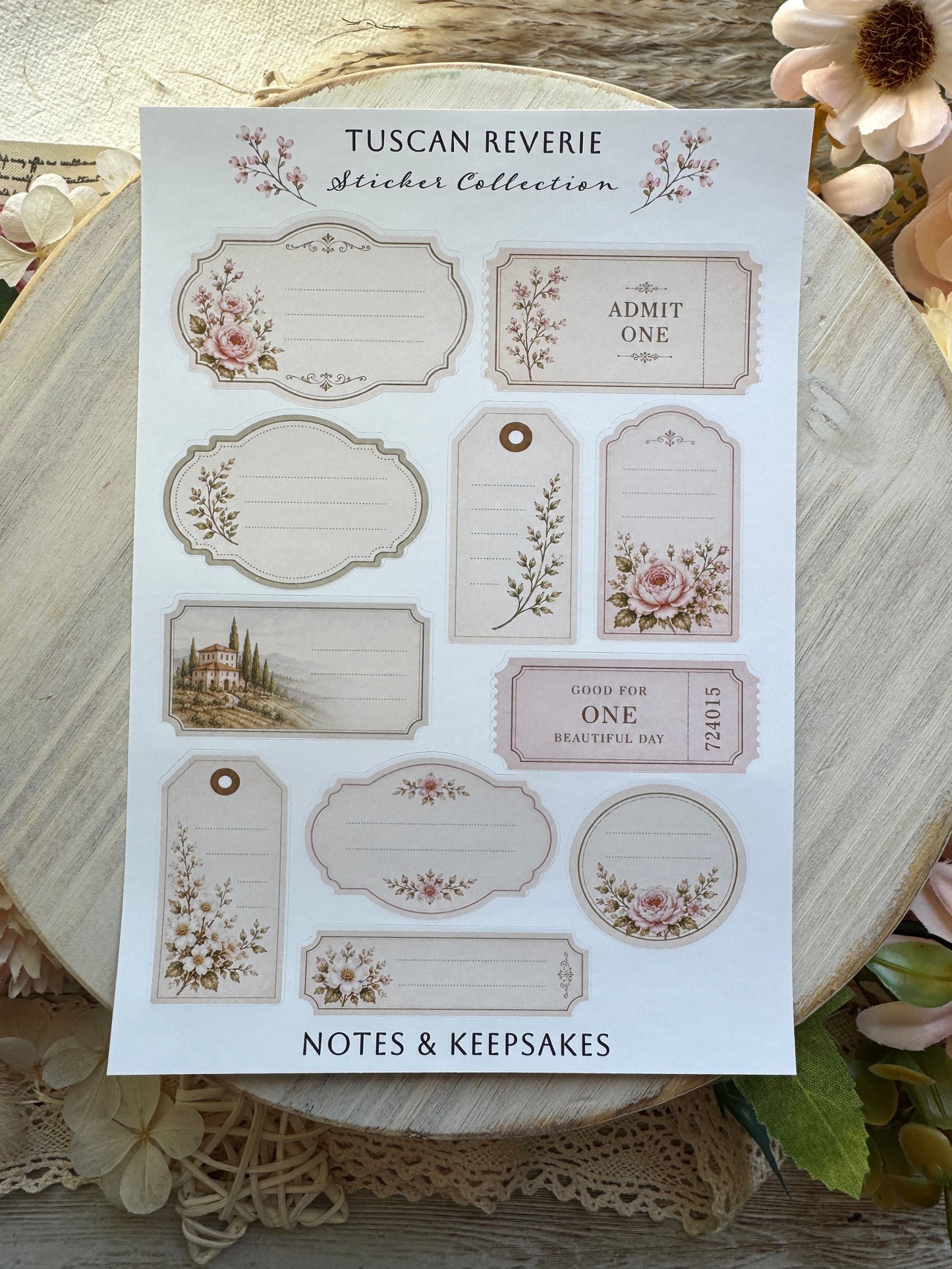 Tuscan Reverie Sticker Sheets