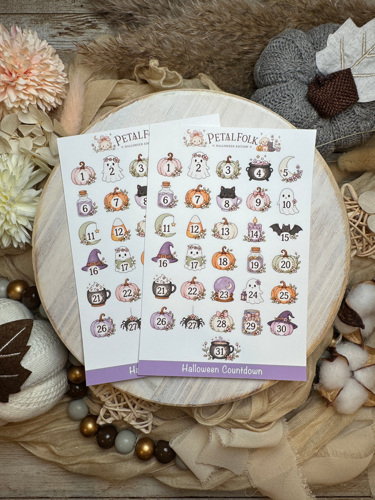 Petalfolk Halloween Edition Sticker Sheets
