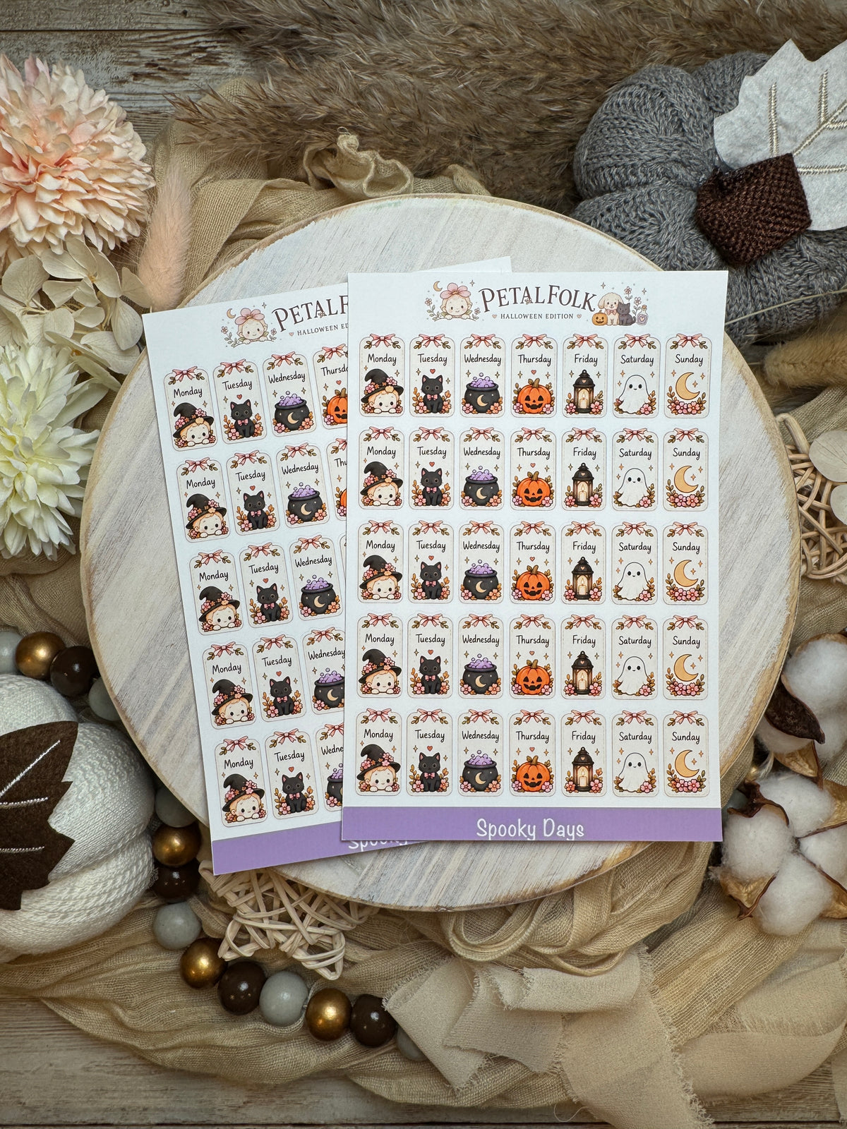 Petalfolk Halloween Edition Sticker Sheets