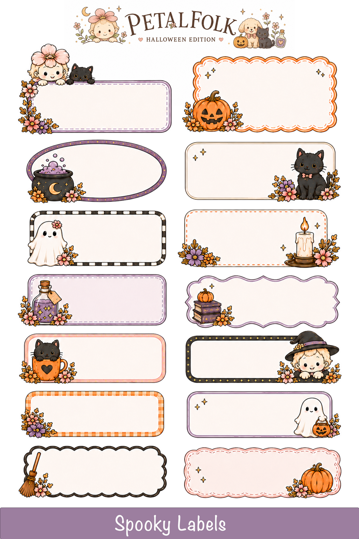 Petalfolk Halloween Edition Sticker Sheets