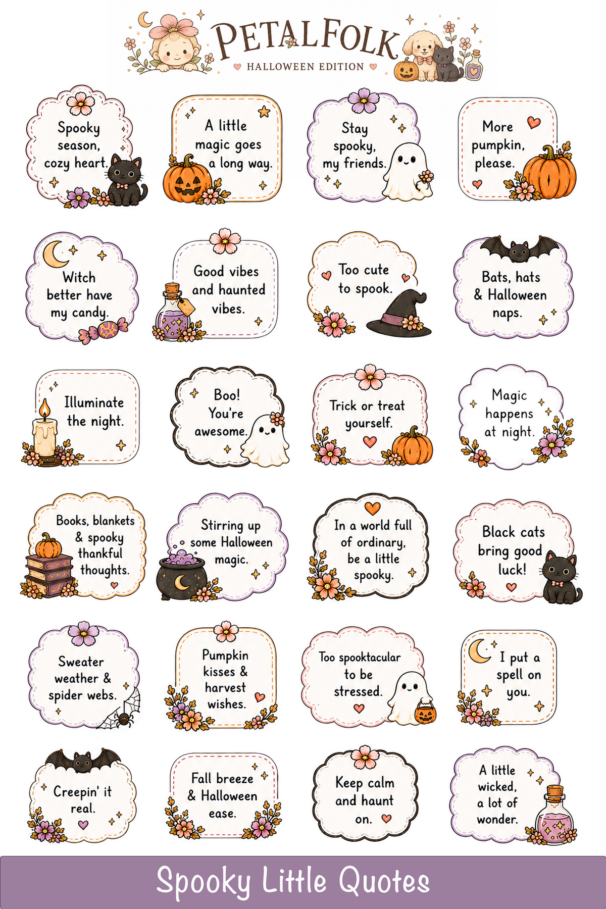 Petalfolk Halloween Edition Sticker Sheets