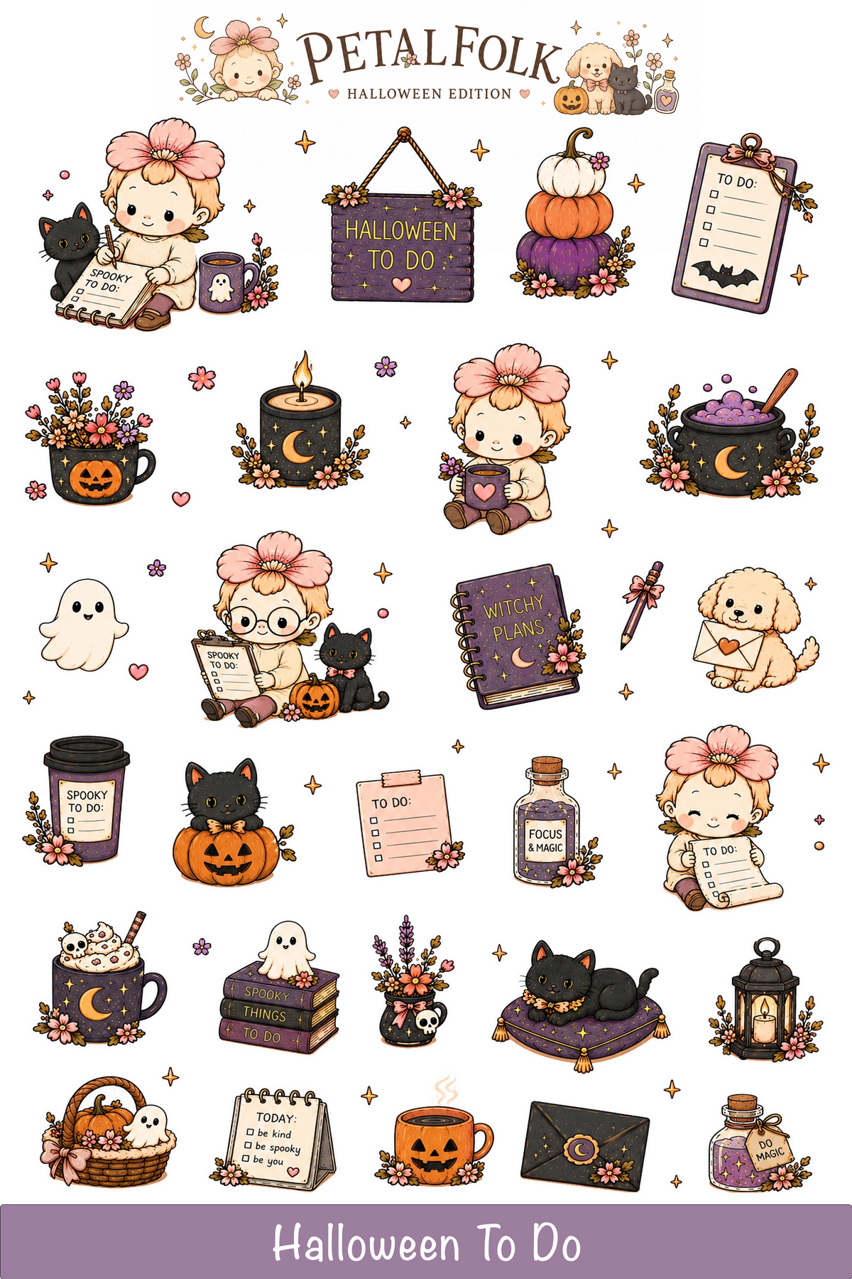 Petalfolk Halloween Edition Sticker Sheets