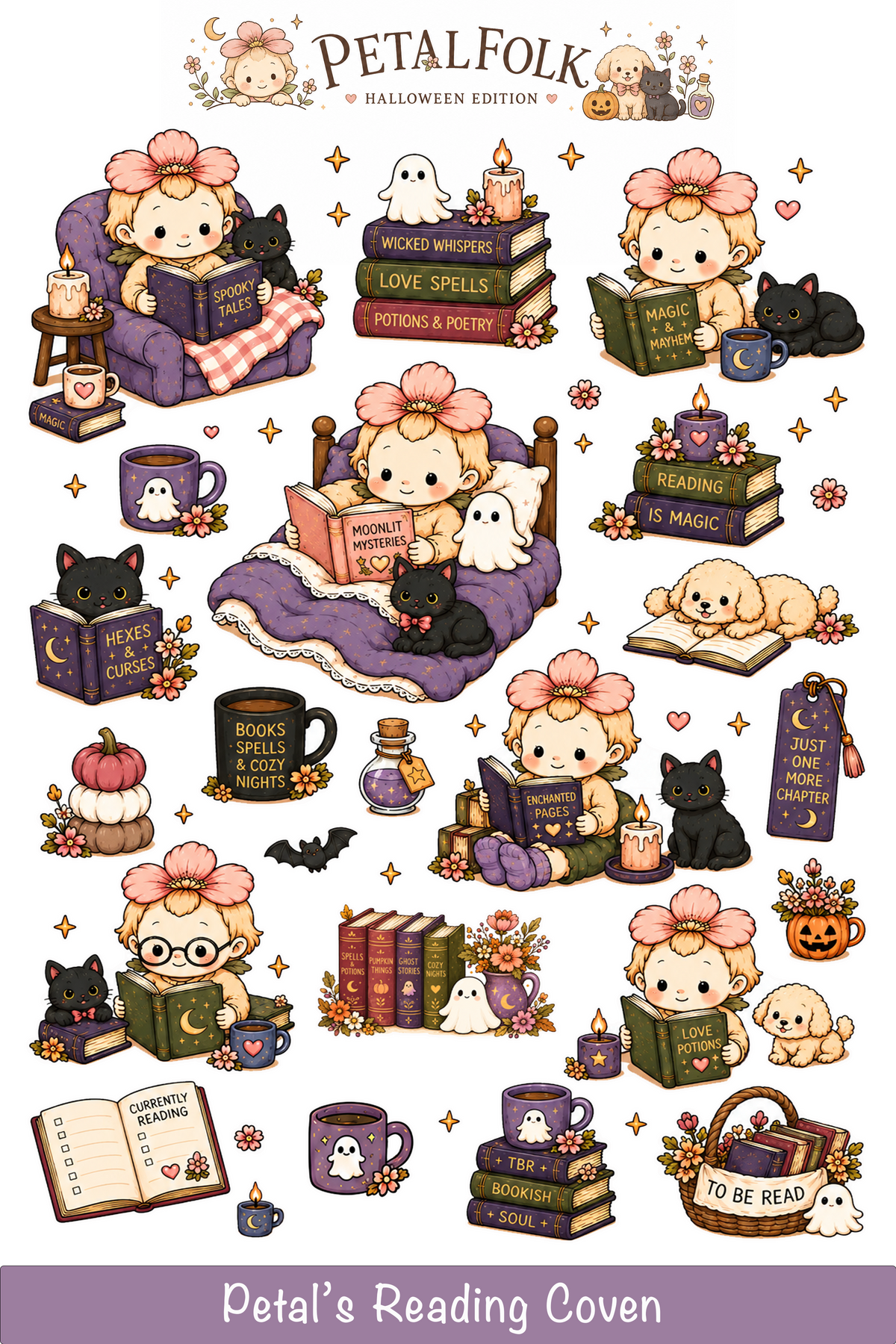 Petalfolk Halloween Edition Sticker Sheets