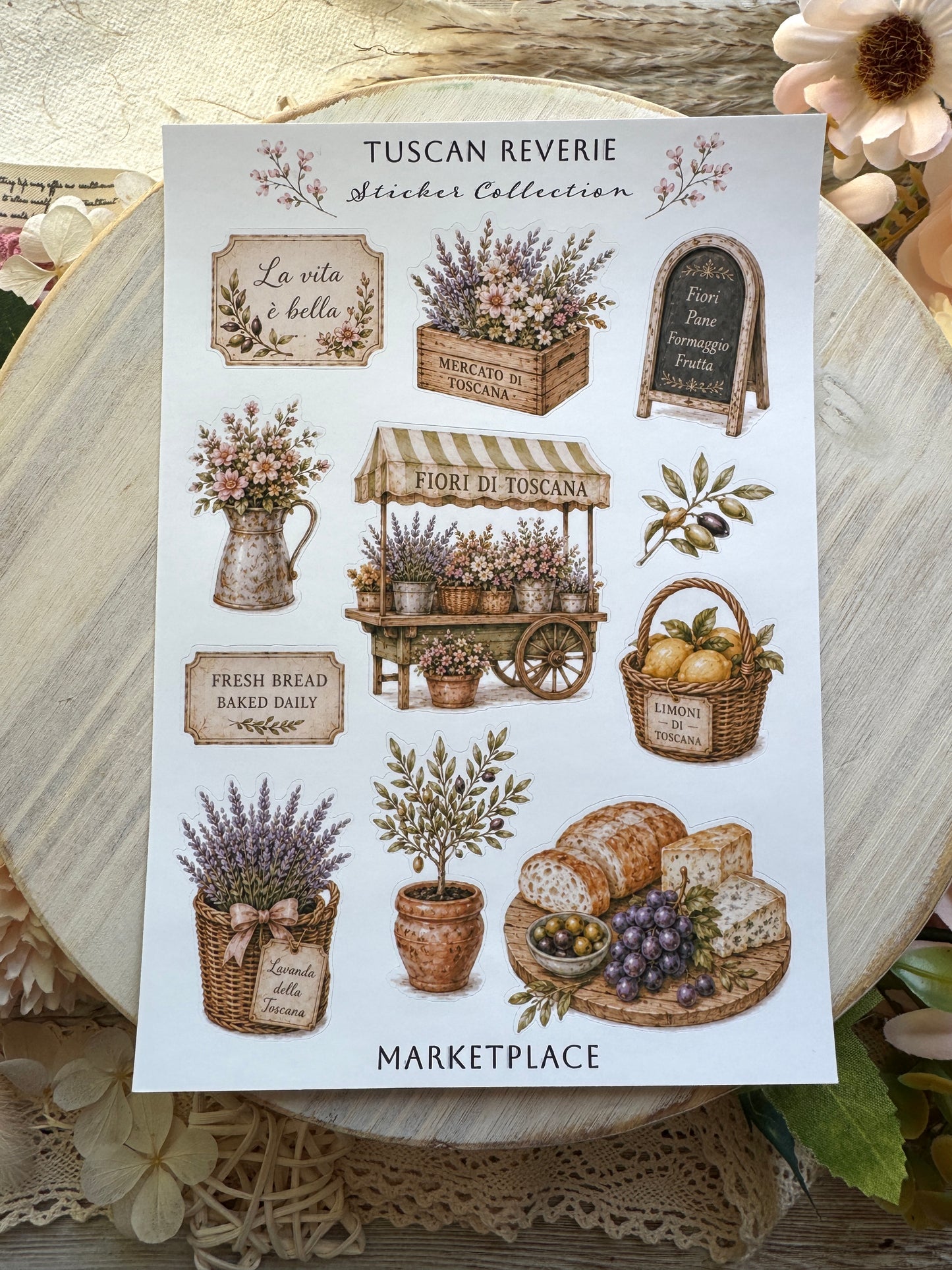 Tuscan Reverie Sticker Sheets
