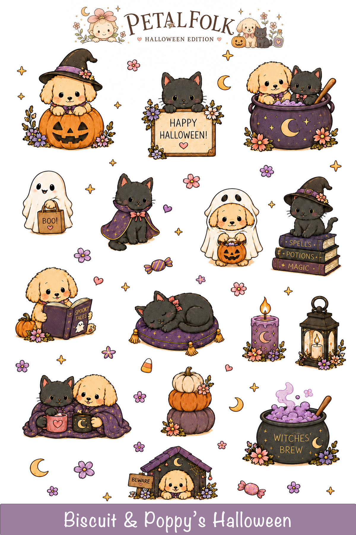 Petalfolk Halloween Edition Sticker Sheets