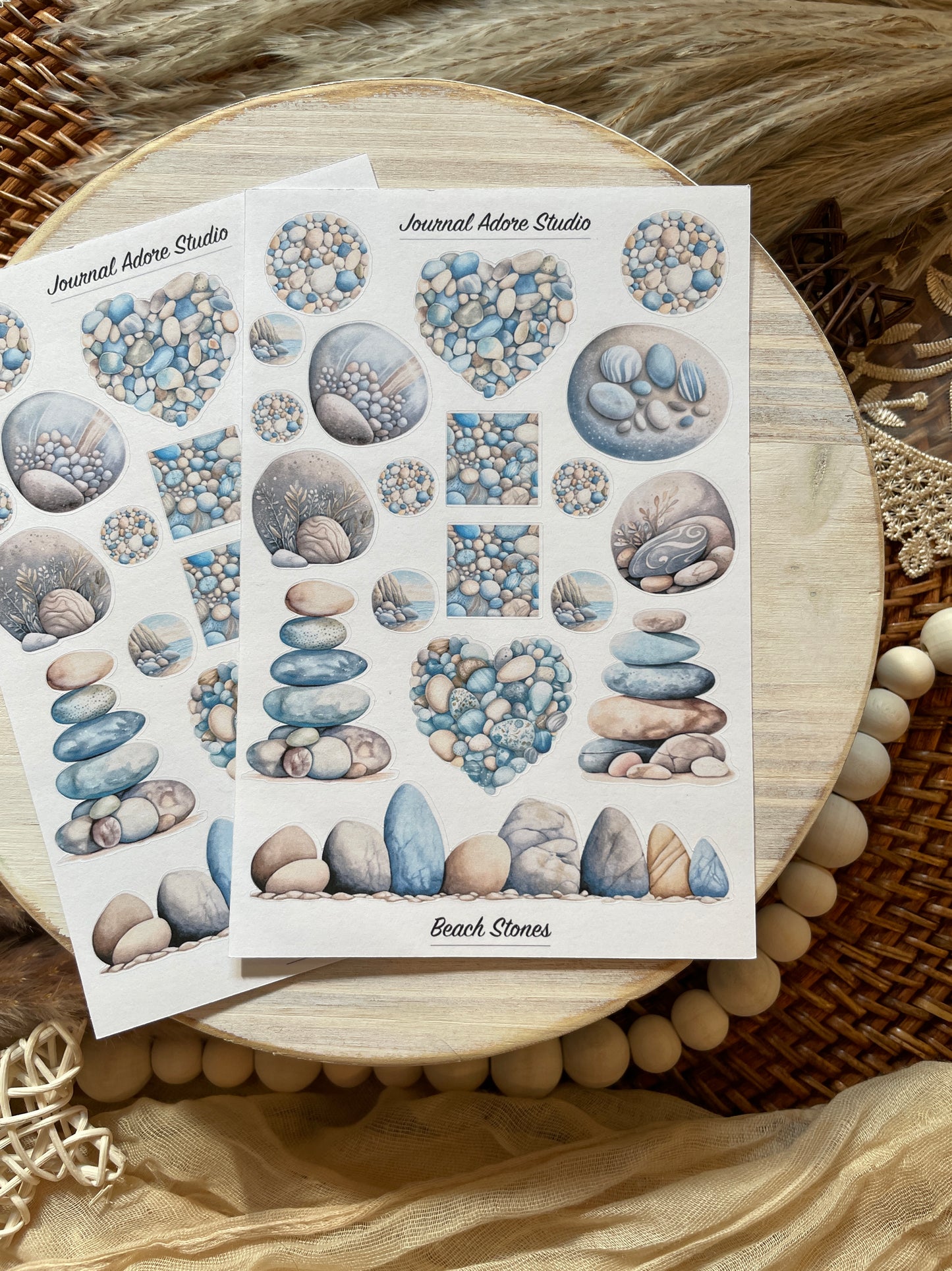 Beach Stones Sticker Sheet