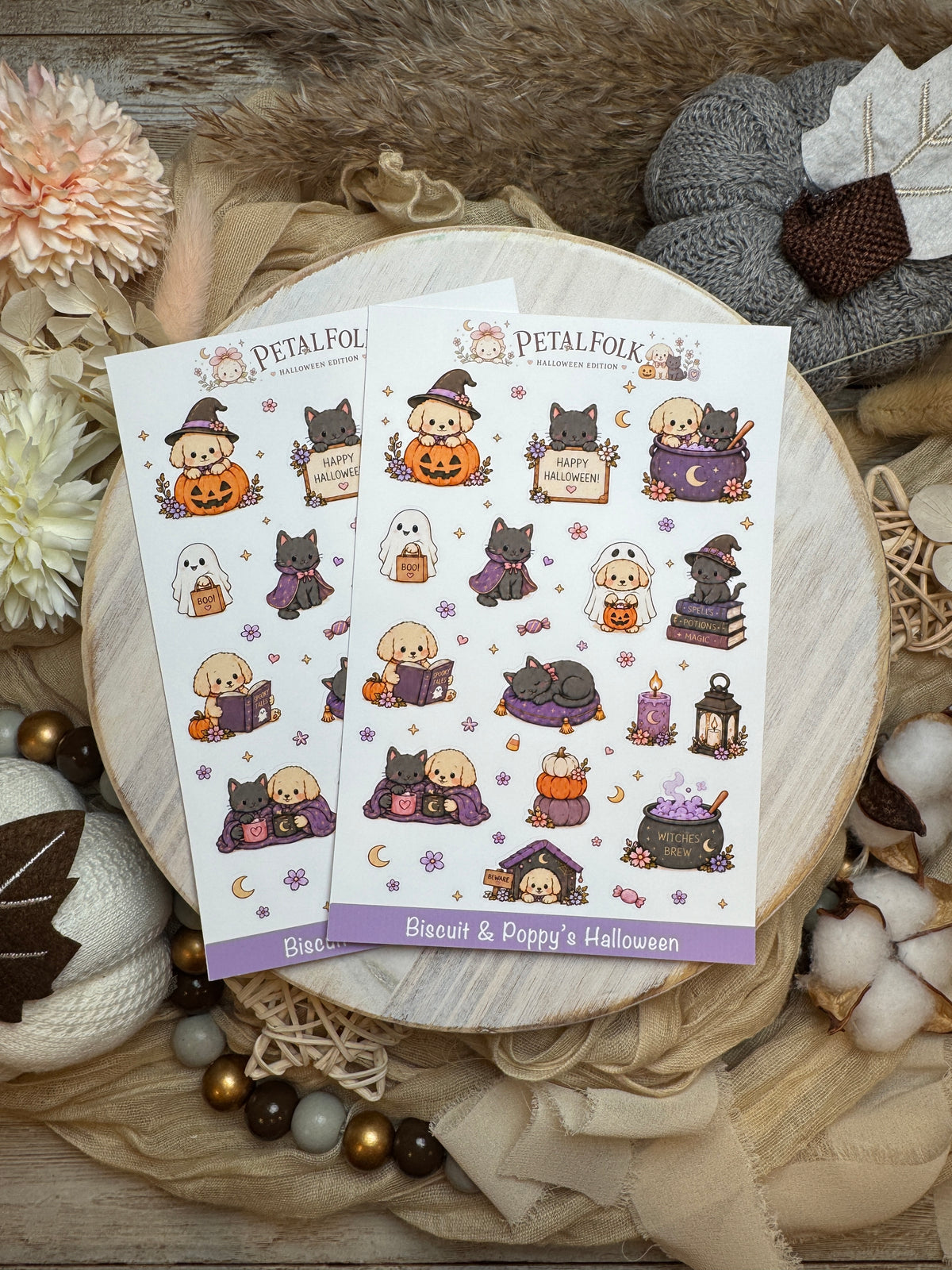 Petalfolk Halloween Edition Sticker Sheets