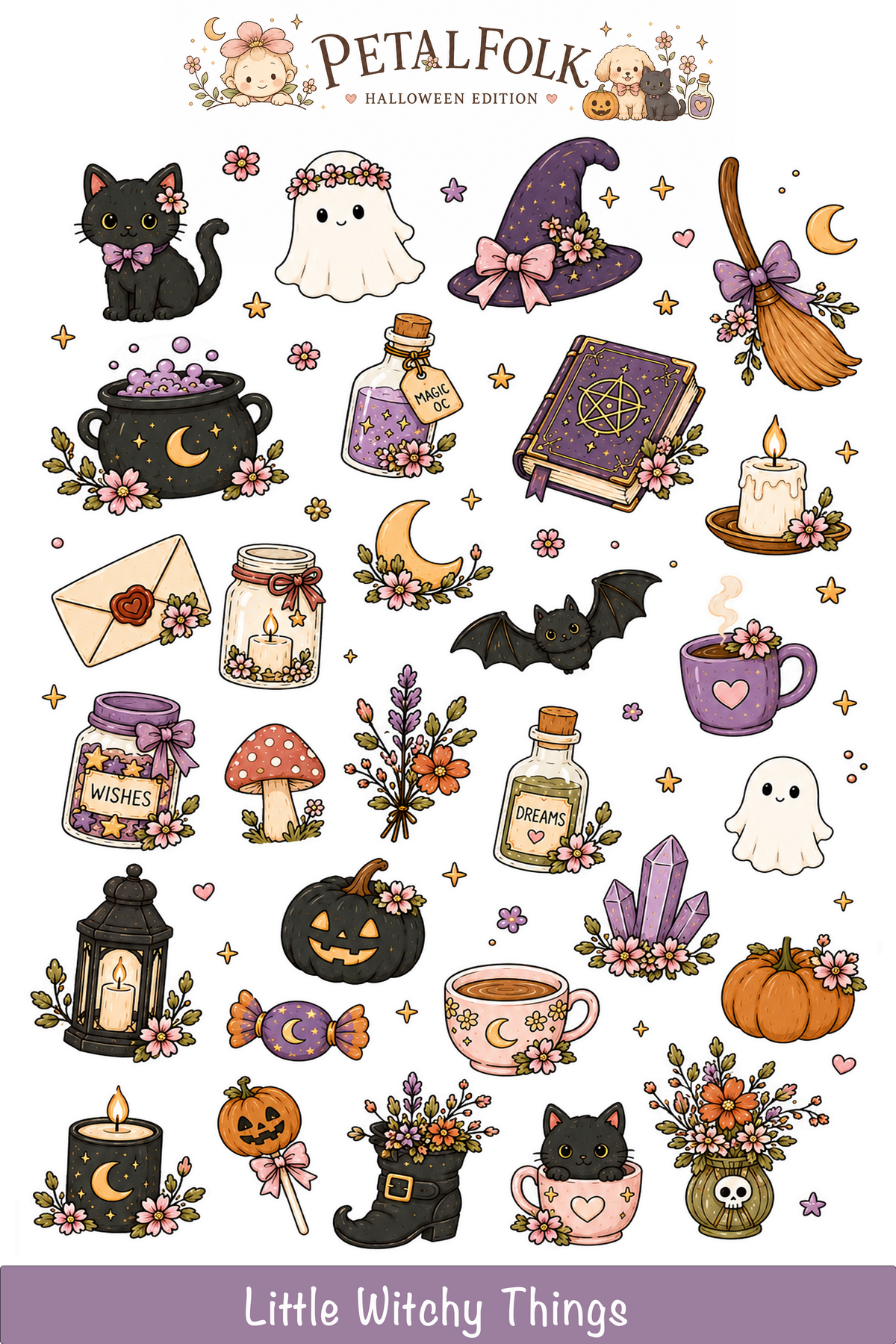 Petalfolk Halloween Edition Sticker Sheets