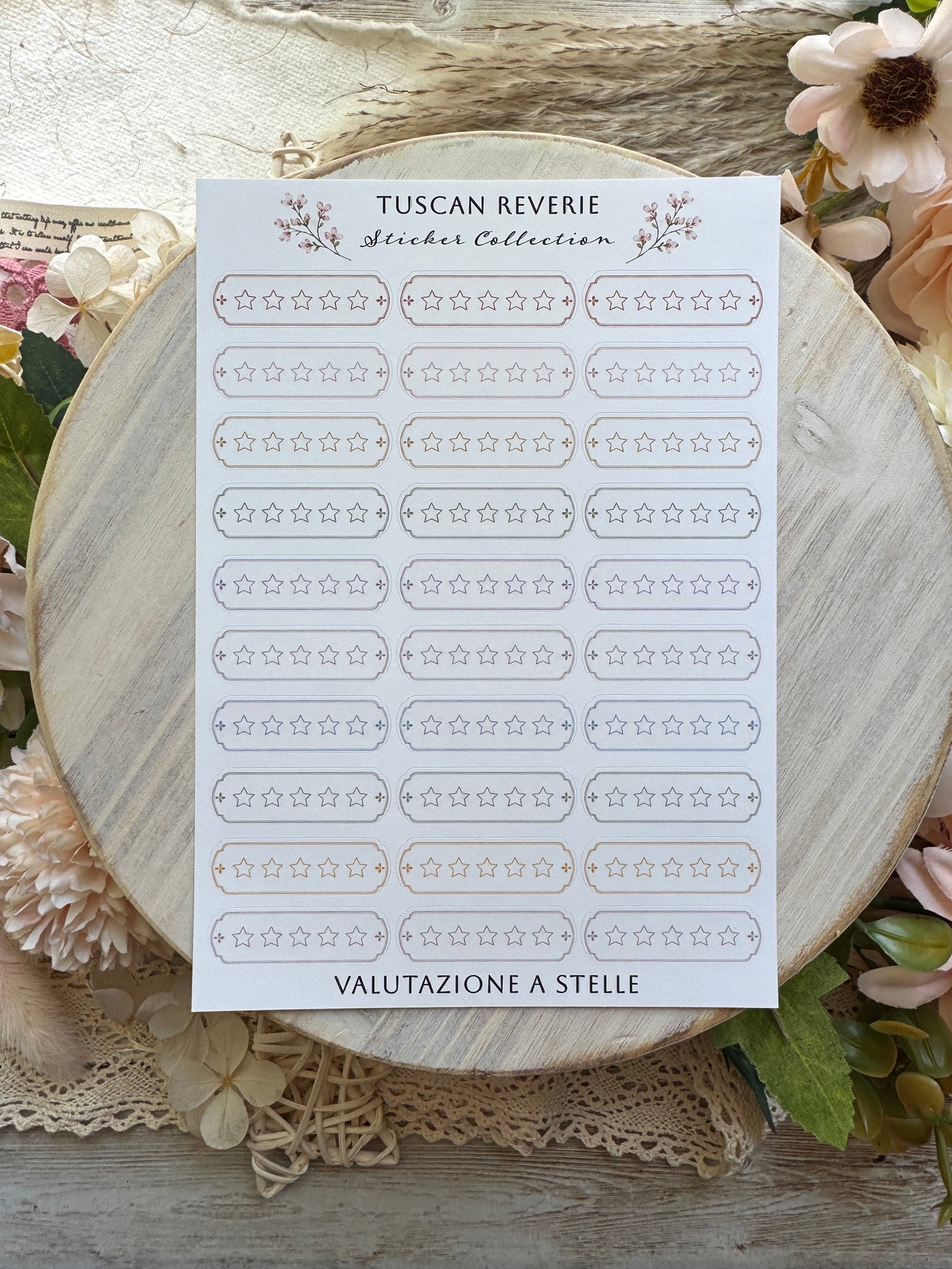 Tuscan Reverie Reading Journal Sticker Sheets
