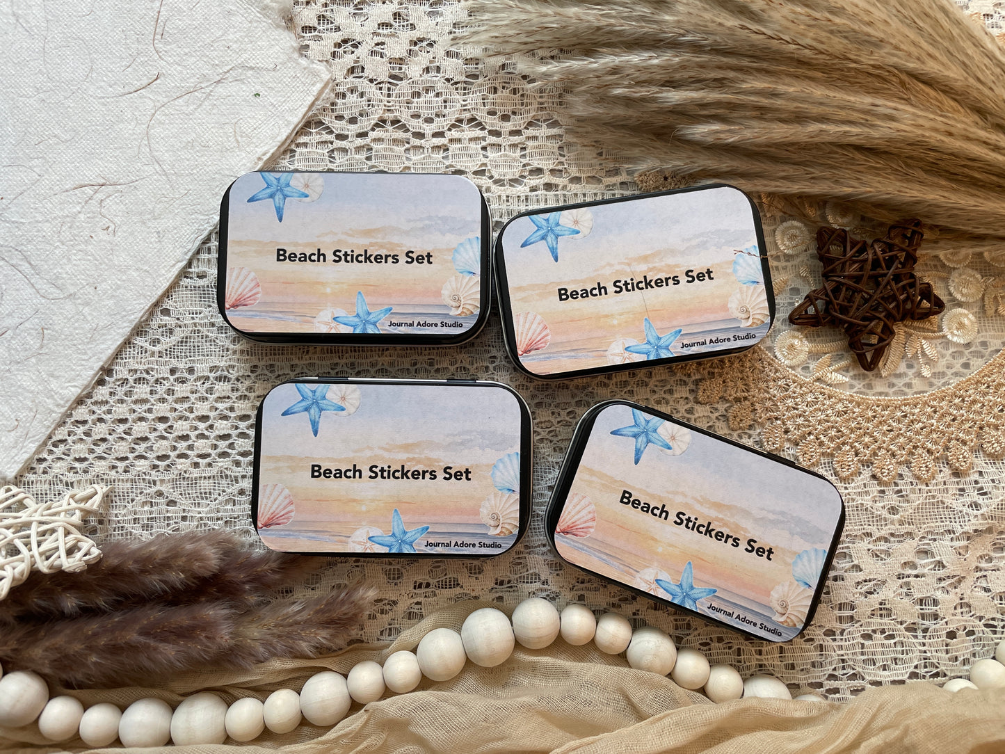 Beach Stickers Tin