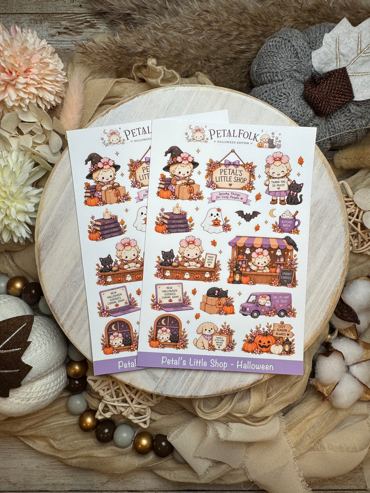 Petalfolk Halloween Edition Sticker Sheets