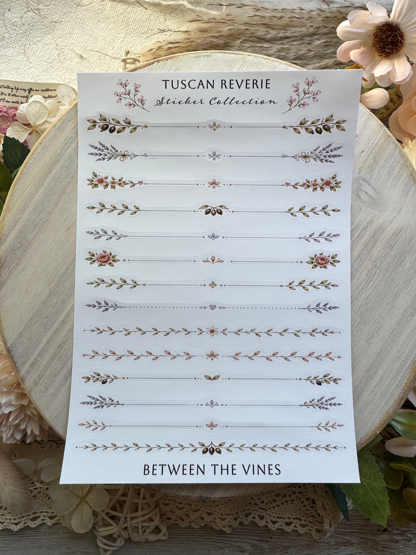 Tuscan Reverie Planner Sticker Sheets