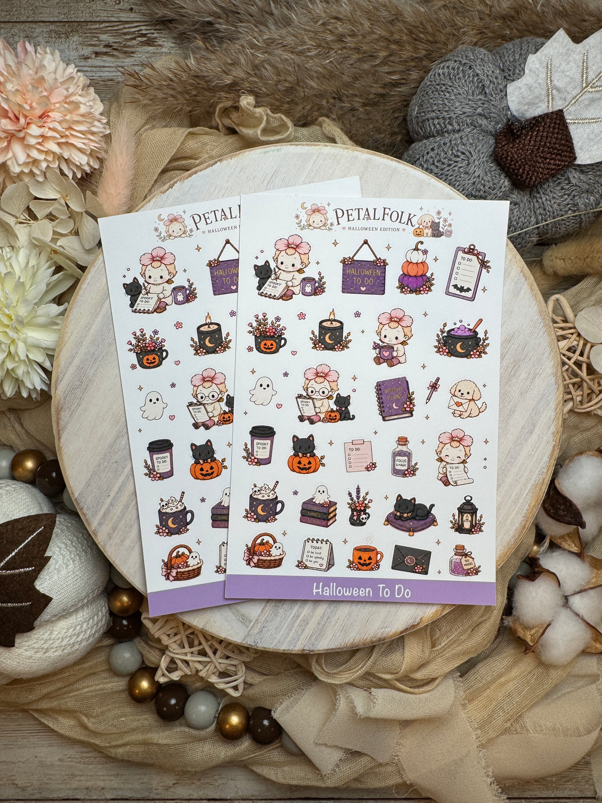 Petalfolk Halloween Edition Sticker Sheets