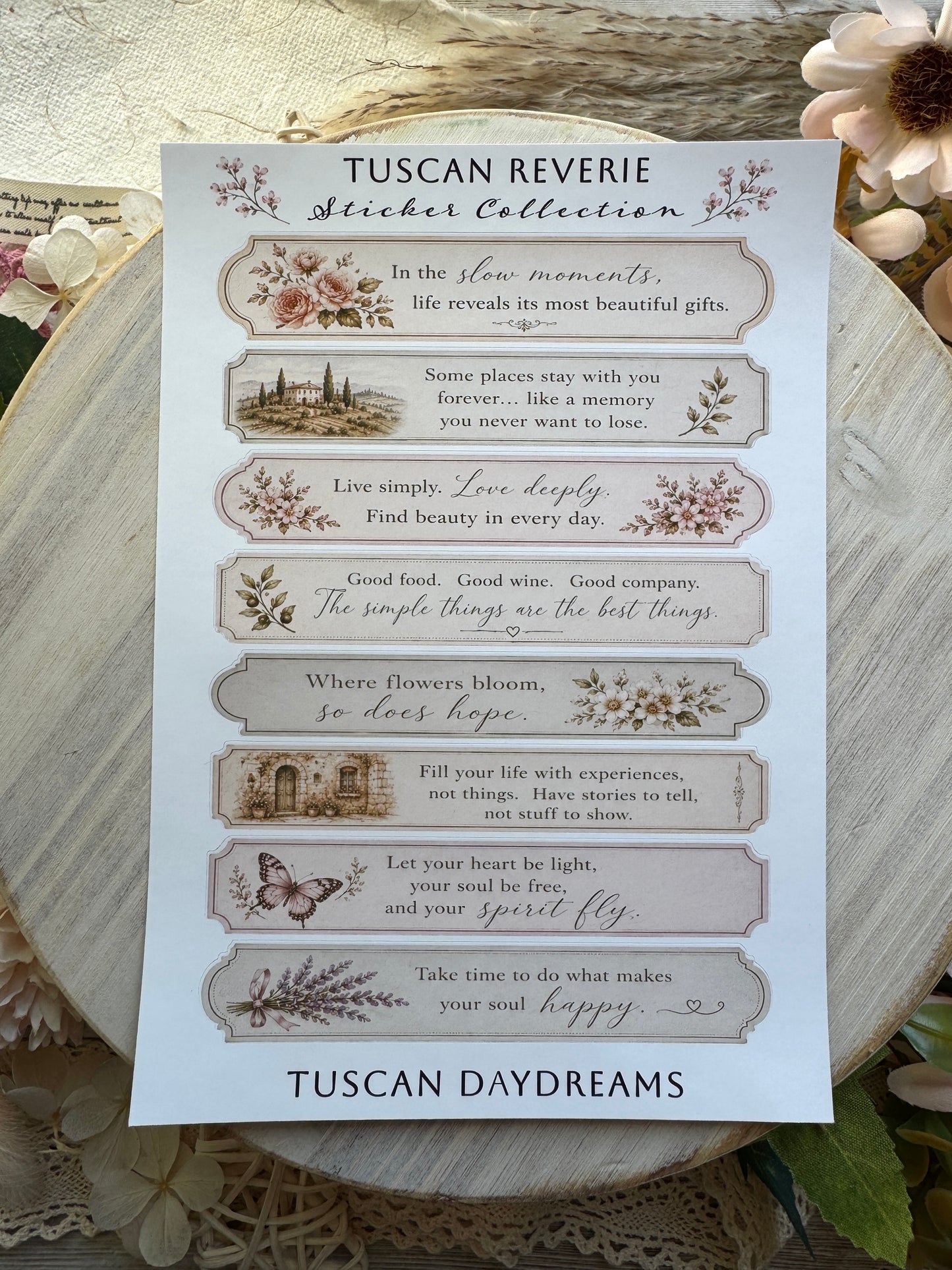 Tuscan Reverie Sticker Sheets