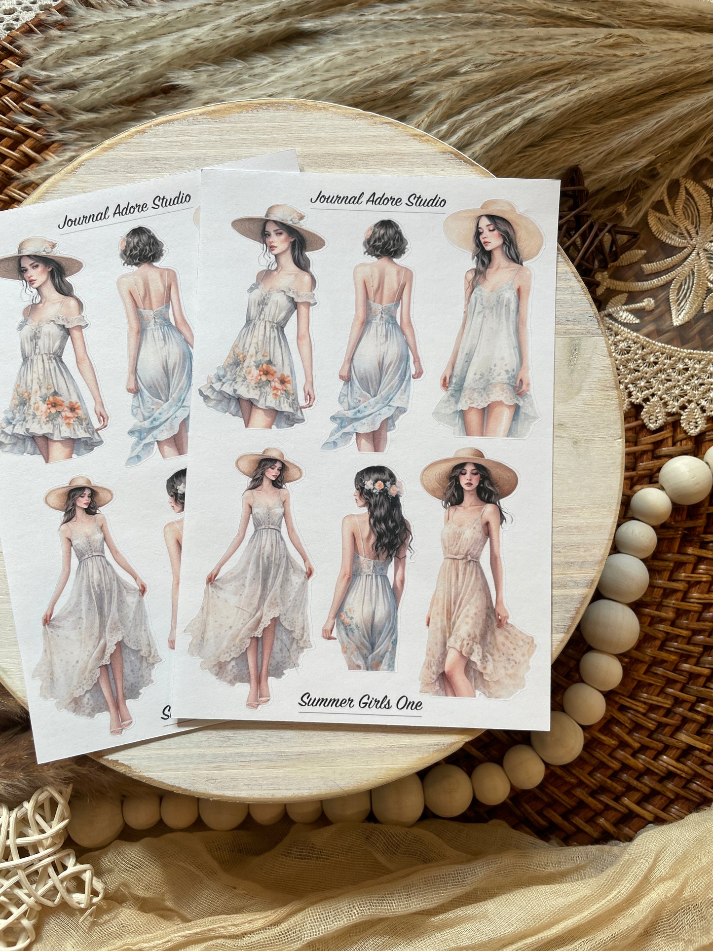 Summer Girls Sticker Sheets