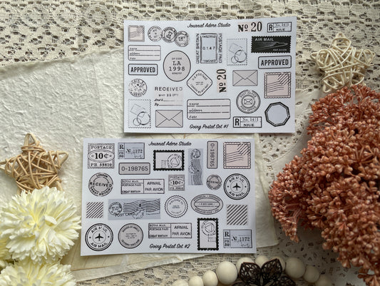 Postal Sticker Sheet Set