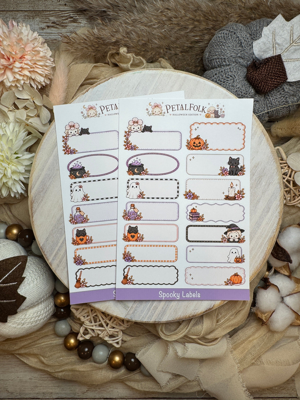 Petalfolk Halloween Edition Sticker Sheets