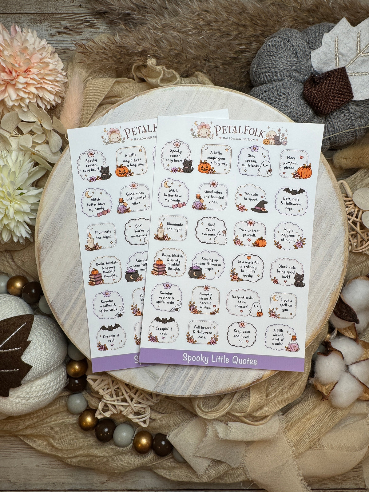 Petalfolk Halloween Edition Sticker Sheets