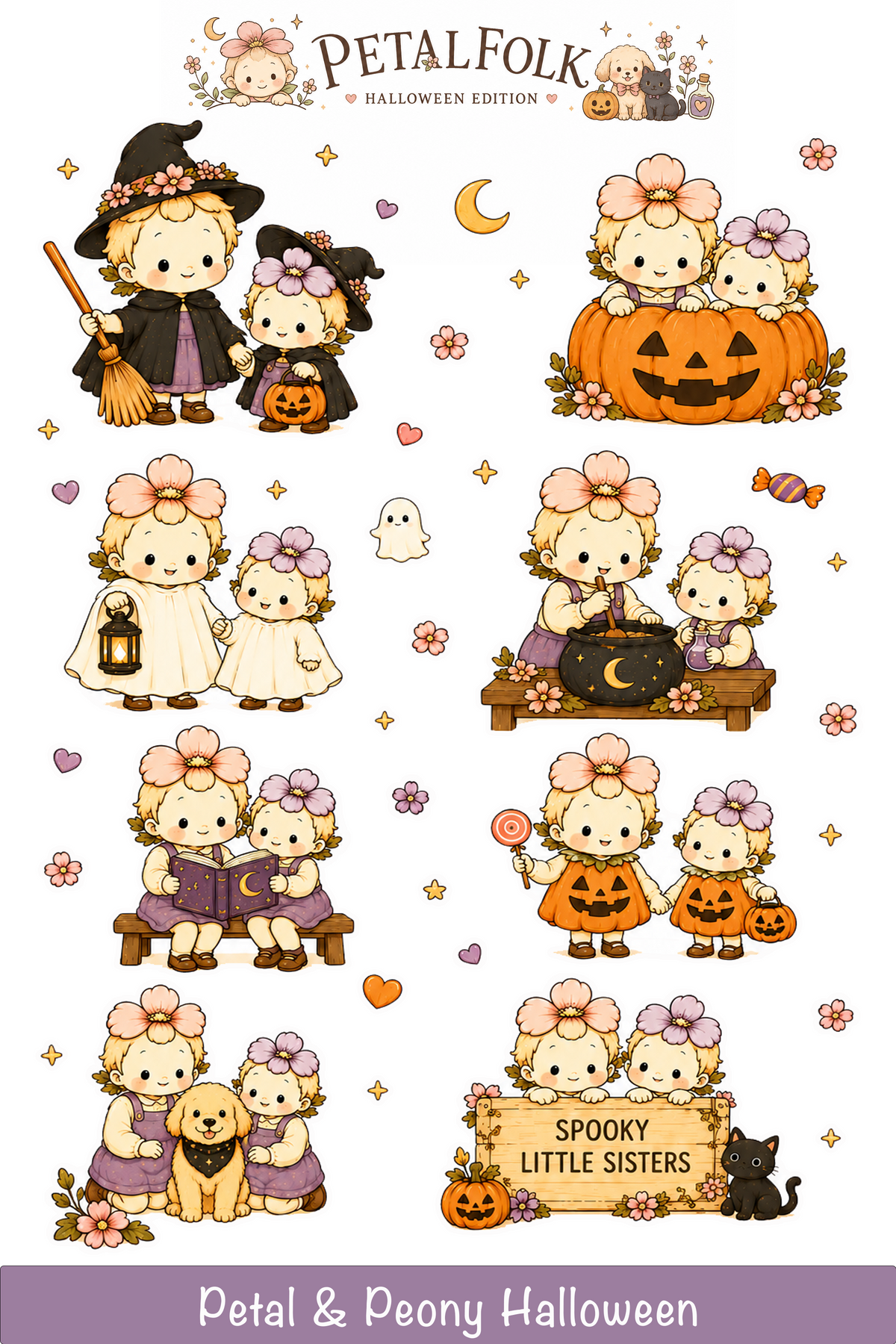 Petalfolk Halloween Edition Sticker Sheets