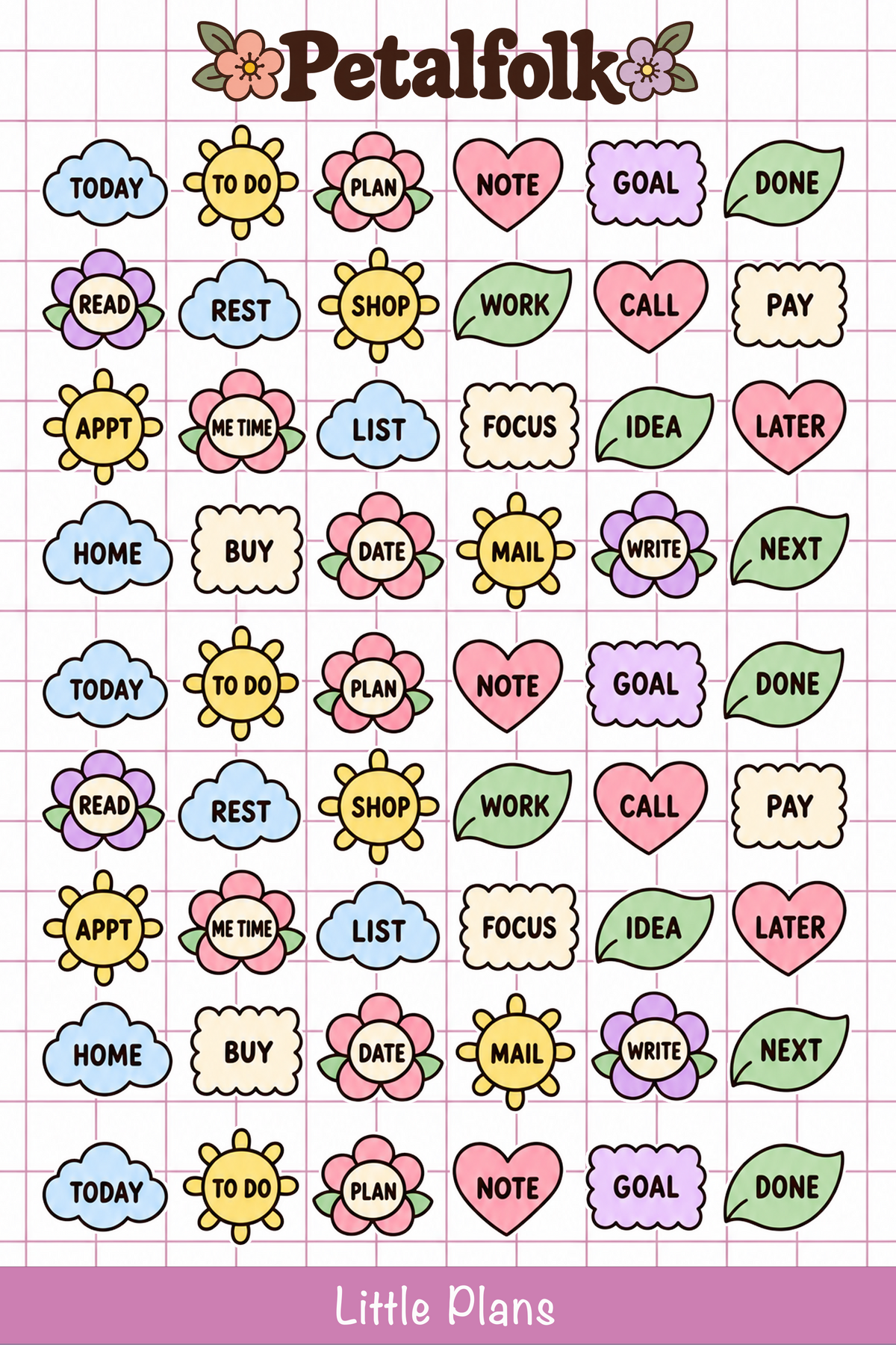 Petalfolk Planner Sticker Sheets