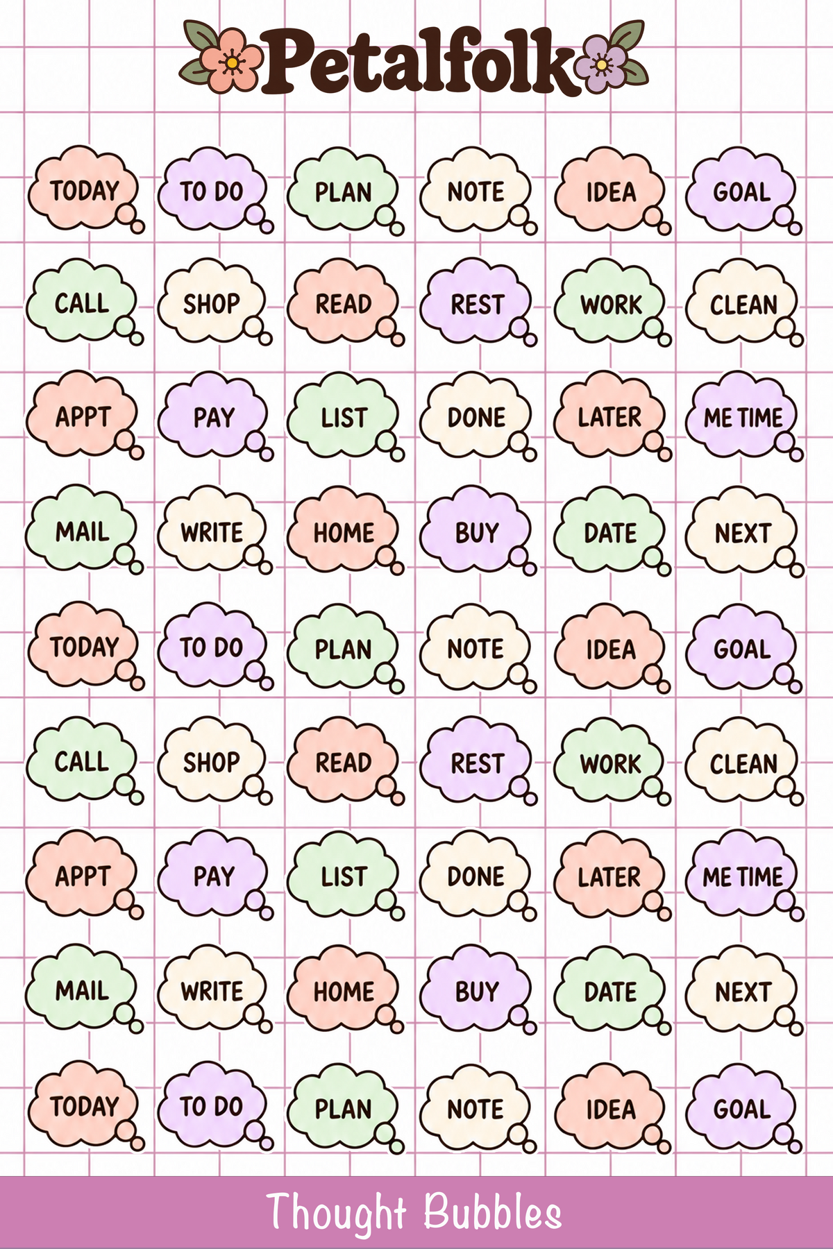 Petalfolk Planner Sticker Sheets